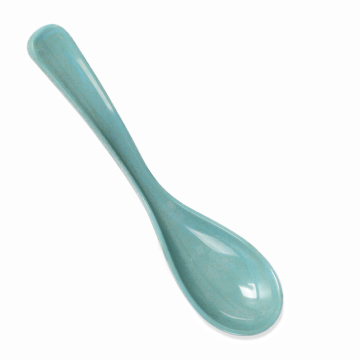 Best selling products supply kitchen flatware bamboo fiber plastic soup spoon with solid color