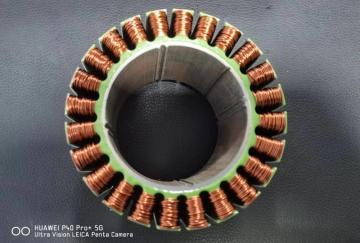 Motor stator powder coating