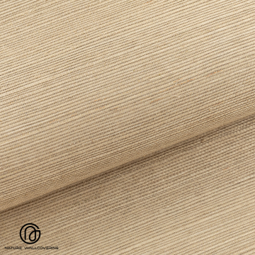 Handcrafted Sisal Wallpaper with Warm-Brown Logs