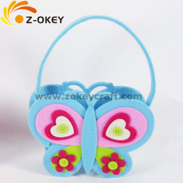 Lovely butterfly shape felt basket Yiwu hot sale