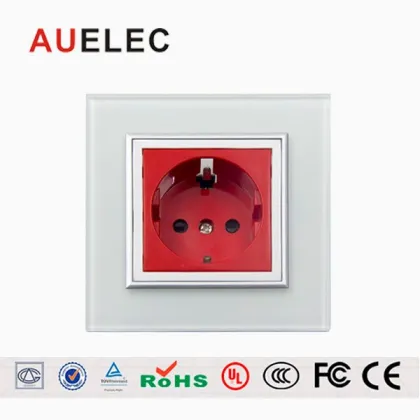 Hot sale UK Power Euro Wall Socket Crystal Glass electrical socket