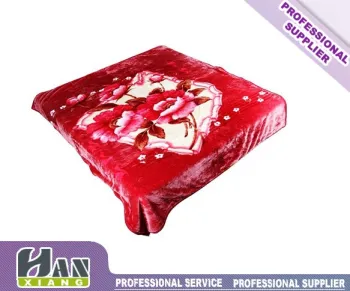 OEM Blanket Exporter Raschel Polyester Blanket Bed-Cover or Travel Blanket (hx-813)