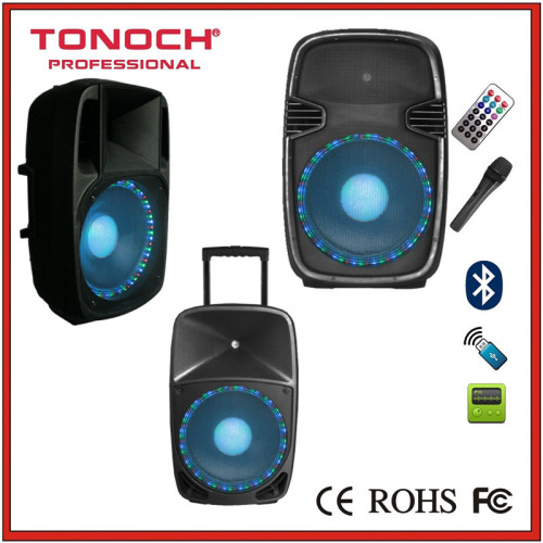 new model 15 Inch portable karaoke trolley speakers with Bluetooth