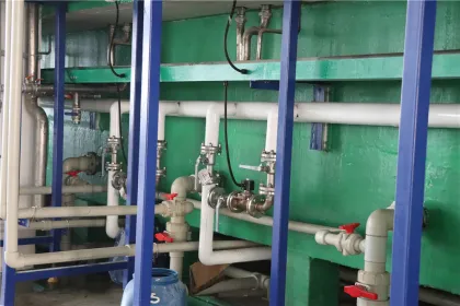 Pipe line for filter device