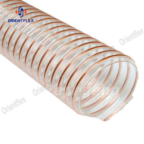 Non twist pu steel wire dust collection hose