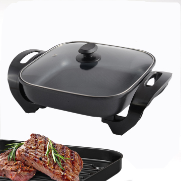 Wholesale 1200W Non-Stick Frying Pan with Multifunctional Cooking Pot and Deep Electric Skillet for Home Use