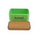 Small rectangle bread bin with bamboo lid