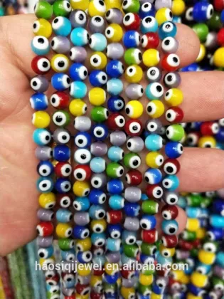 Turkish evil eye crystal glass loose evil eye beads