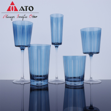 Wine Glasses Crystal Blue Water Wine Glass Set