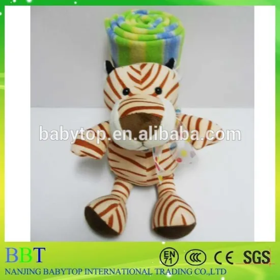cheap wholesale Lovely kids tiger plush toy blanket
