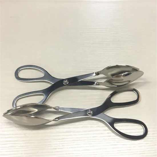 Bakery Steak Food BBQ Stainless Steel Scissor Tongs