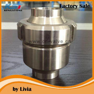 SS304/316L sanitary union check valve with 3A/SMS/DIN