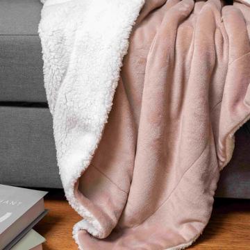 Double-sided warm pink blanket