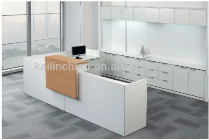kailin fashionable design office furniture factory price green material customized office reception desk