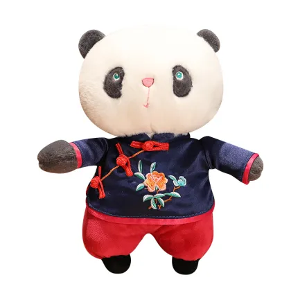 Traditional Chinese Style Tang Suit Panda Couples Plush Dolls Dropshipping