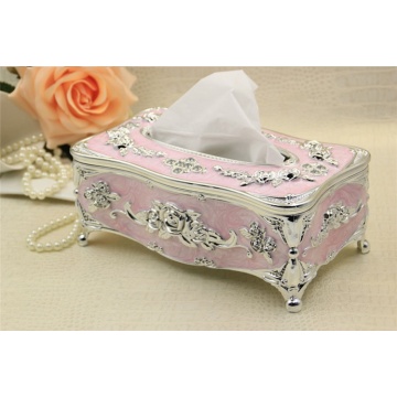 Romantische Retro Houten Carving Tissue Box