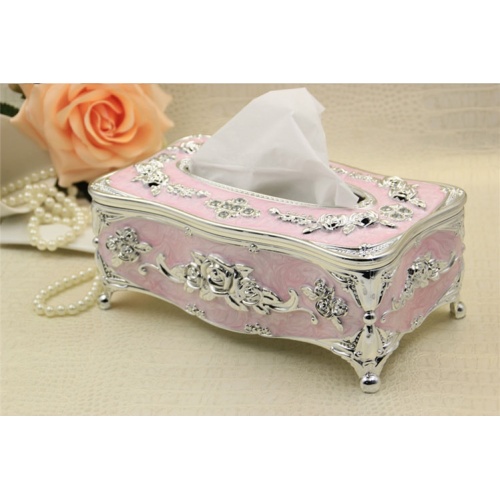 Romantische Retro Houten Carving Tissue Box