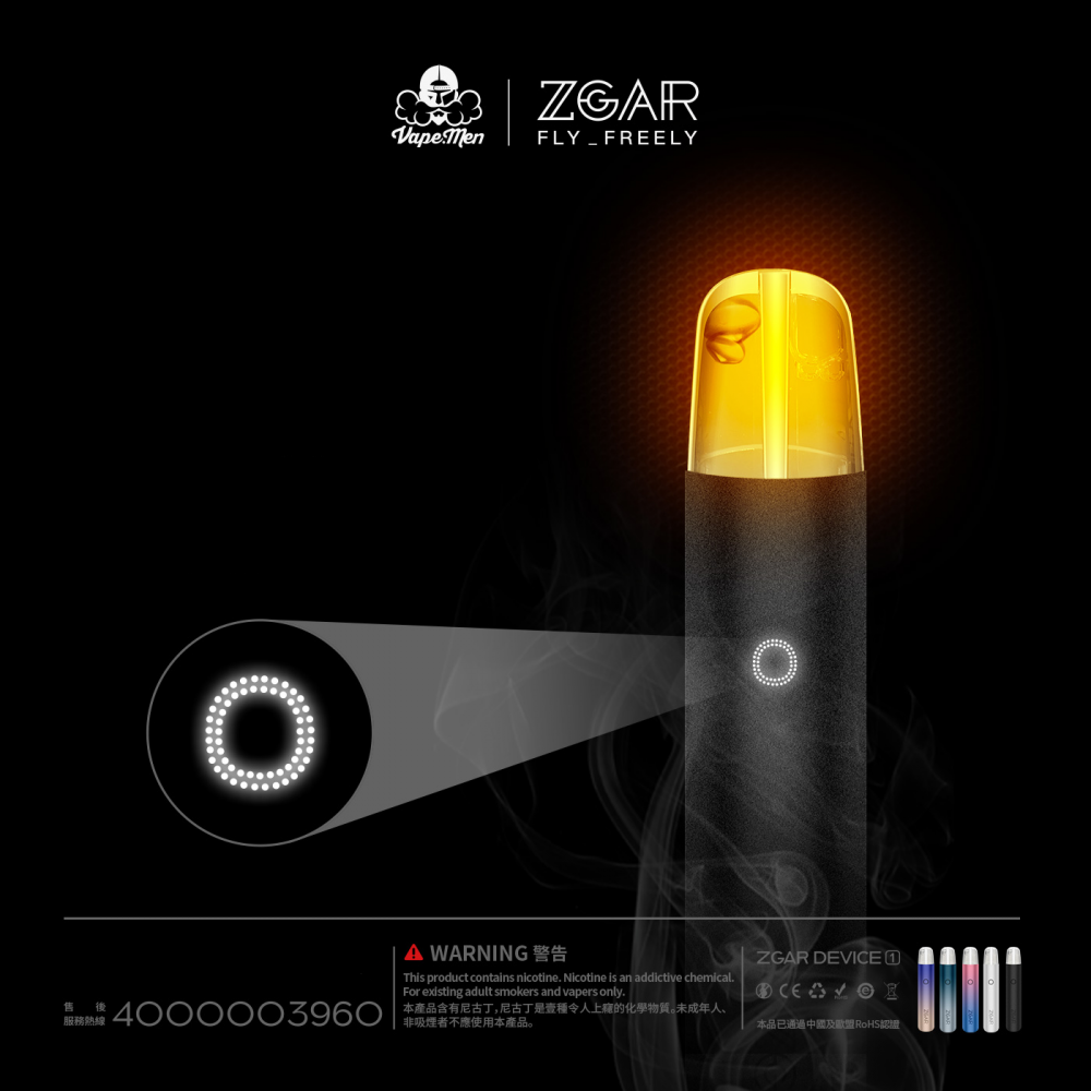 Zgar Aurora القابل للتصرف Vape Pod Mods سجائر الإلكترونية