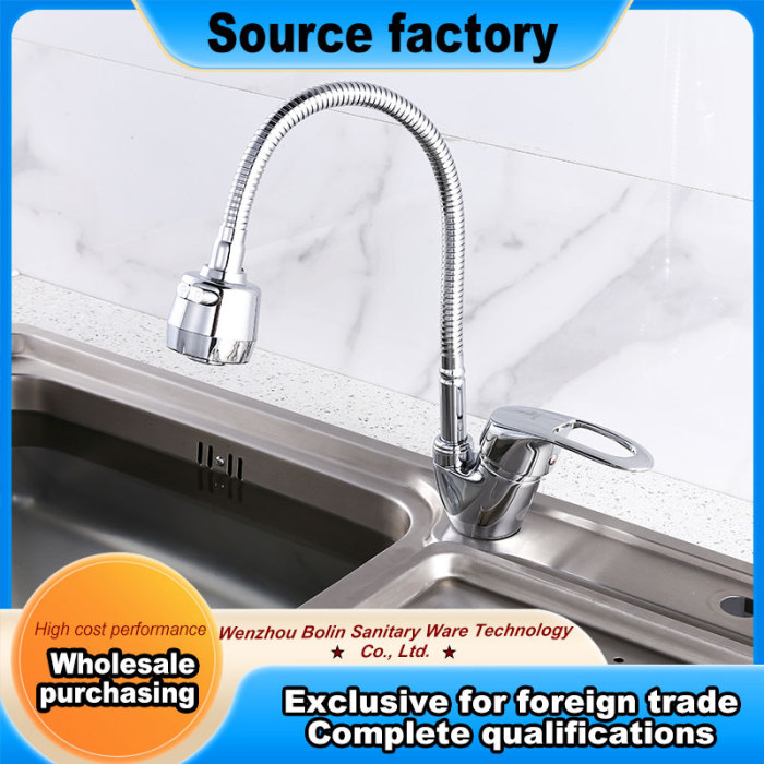 Luxury Finish Single Handle Kitchen Faucet