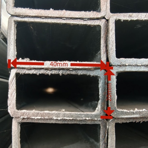 Langlebiges verzinktes Vierkantrohr 20 x 40 x 0,9 mm