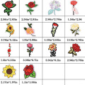 Applique Patch Rose Flower Stickerei Eisen auf Blume
