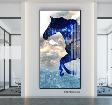 Arredamento artistico per cavalli in resina extra grande moderna.