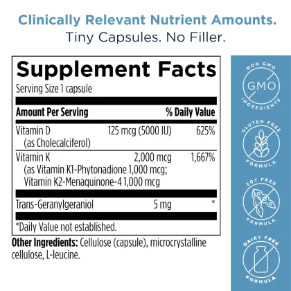 Vitamin D with 60 capsules for Bone Health