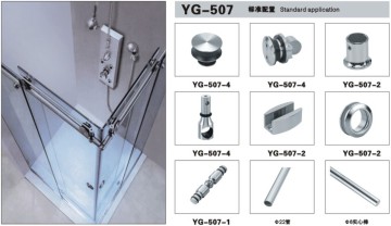 Bathroom Sliding Glass Door Hanging System Yg-507