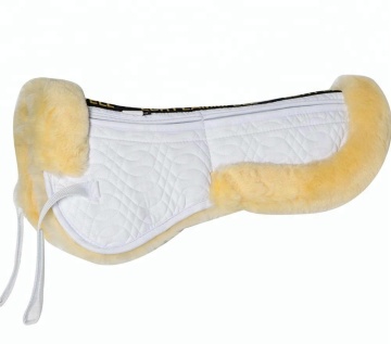 Sheepskin saddle pad with pockets