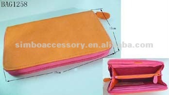 fashion pu/pvc/genuine leather ladies's wallet purse bag