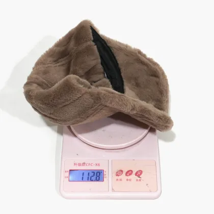 OEM Winter Warm Solid Color Thickened Casual Plush Rabbit Hair Baseball Cap