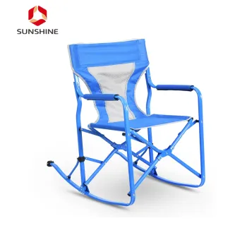 Relax Folding Rocking Camping Chair with Armrest for Beach and Outdoor Use