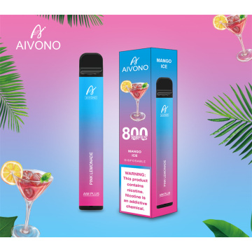 Cigarro de vape descartável e cigarro aivono 800puffs