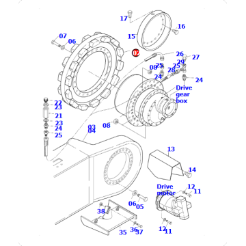 Drive sprocket 970 769 40 is suitable for the mining PC3000-6 excavator.