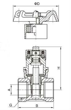 Brass Magnetic Lockable Gate Valve, Full Port, NSF UPC