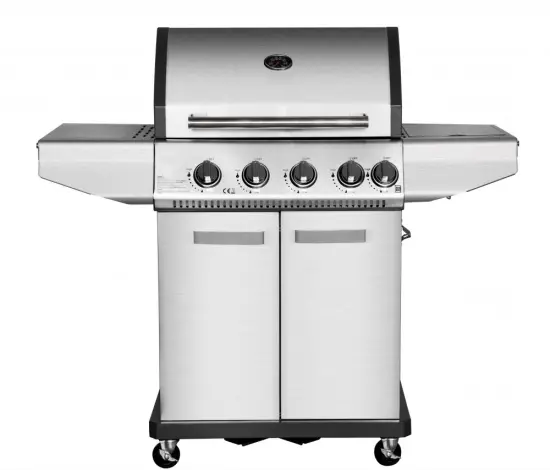 4 Burner Gas BBQ Grill with Side Burner