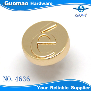 Light gold rivet with embossed for handbag leather rivets