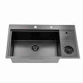 Stylish Multi-Functional Kitchen Sink with Cup Washer: SUS201/SUS304 Stainless Steel Above-Countertop Option