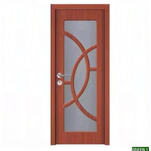 Puertas de madera de diseño elegante con vidrio