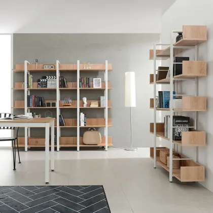 Industrial Bookshelf - Slim Depth home office