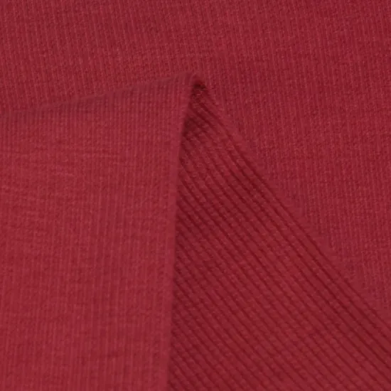 good quality knitted polyester cotton rib fabric