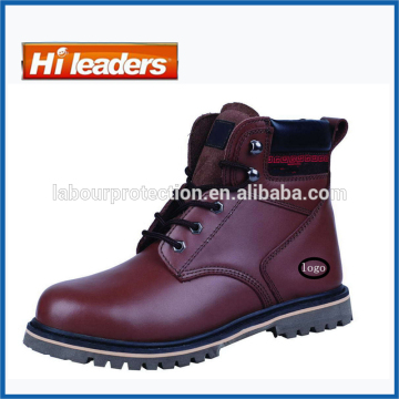 Real leather safety working boots for lady