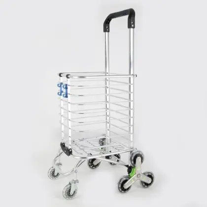 Utility Aluminum Alloy Folding Hand-Pulled Shopping Cart