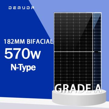 182mm 144cells 555W Monocrystalline N-type Bifacial Half Cut Cell Solar Panel