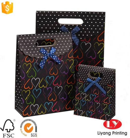 Wedding Gift Paper Bags With Ribbon Bow