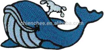 Embroidery Appliques - Heat Transfer Custom Whale Design for Promotion (Patch/Emblem/Badge/Label/Crest/Insignia)