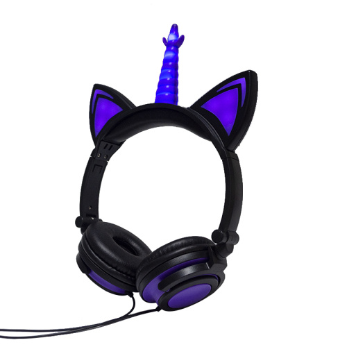 Nyalakan Headphone Unicorn Oem Berkabel Tanpa mic