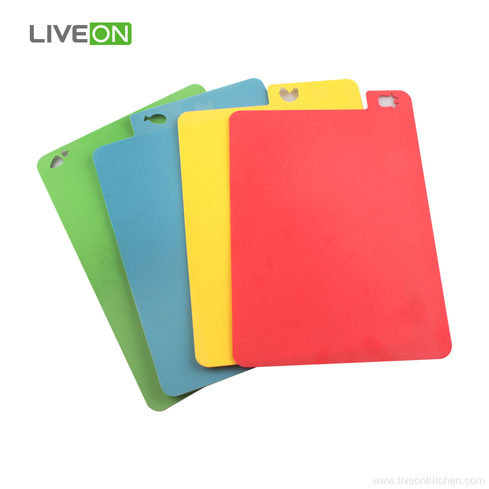 Thin PP Cutting Board Plastic 4Pcs Set