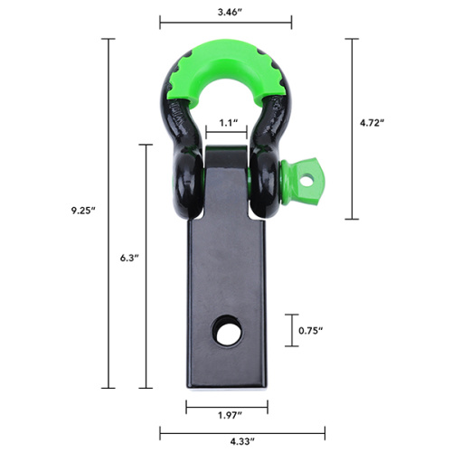 Récepteur d&#39;anneau en D d&#39;attelage de remorquage