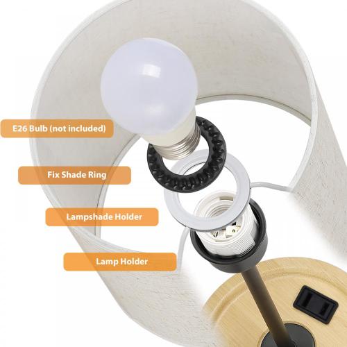 Bedroom Nightstand Reading Lamps with Charging Ports